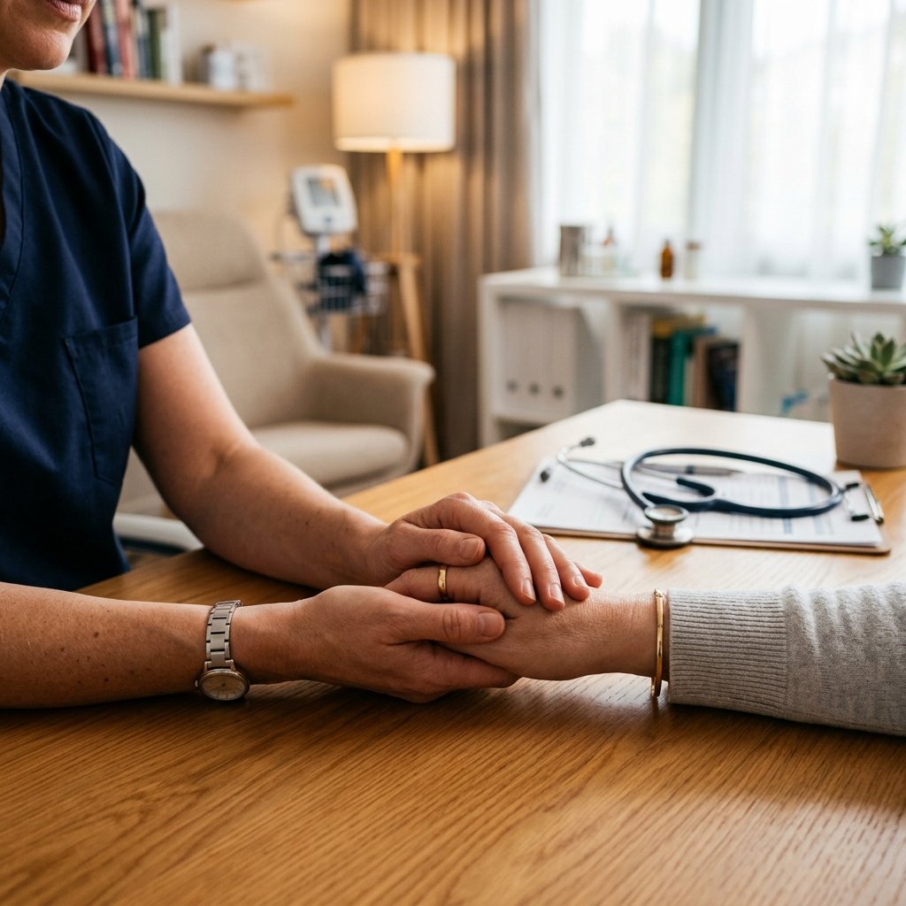 Doctor consulting patient about heart health